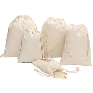 Factory Customized LOGO Printing <b>Canvas</b> Thick Rope Cotton <b>Drawstring</b> <b>Bags</b> - Product Image 1