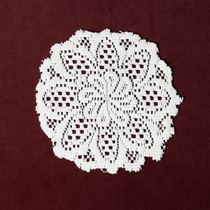 Modern Minimalist Lace Placemat <b>Round</b> Polyester Fiber Home Decor <b>Table</b> Mat - Product Image 1