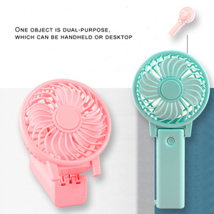 Pin mini cầm tay nhựa nhỏ động cơ điện làm mát không khí có thể gập lại Tay quạt gấp di động siêu yên tĩnh quạt điện nhỏ - Product Image 4