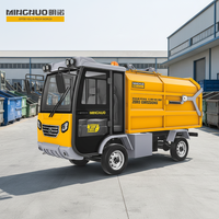 Camion de ramassage des déchets intelligent électrique MN-H92 72V 4x2 automatique à chargement latéral, benne de 4m, capacité de 1500kg, moteur Euro 1