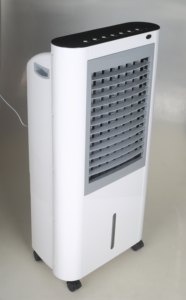 <span class=keywords><strong>Purificateur</strong></span> d'air ionique portable électrique à 3 vitesses, humidificateur évaporatif, <span class=keywords><strong>ventilateur</strong></span> refroidisseur d'air, 4 roues pivotantes, minuterie de 7,5 heures - Product Image 5