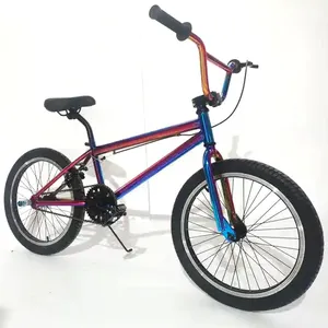 Sepeda gaya bebas baja karbon tinggi murah, sepeda olahraga bingkai 20 inci BMX dengan warna yang mempesona untuk usia 8 ~ 16