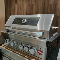 Barbecue au gaz propane encastrable en acier inoxydable à 5 ou 7 brûleurs