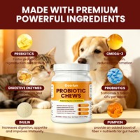 Friandises à mâcher probiotiques personnalisées pour chiens et chats, 5 milliards de UFC, saveur poulet, pour la flore intestinale et le soutien du pelage, friandises molles pour enzymes digestives