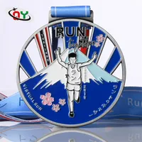 סין יצרן מותאם אישית לוגו 3d מתכת מדליות ריצה ספורט מרתון מדליית