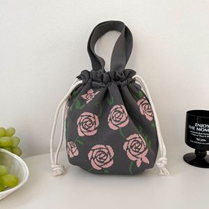 Bolso de Mano con Cordón Tejido con Patrón de Dibujos Animados, Ligero, Duradero, Suave, de Gran Capacidad, para Almacenar el Almuerzo, para <span class=keywords><strong>Mujer</strong></span> - Product Image 6