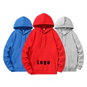 Sudadera CON CAPUCHA DE MODA pesada con logotipo personalizado para hombre, de gran tamaño, liso, de poliéster/algodón liso, con capucha de primavera, fabricante directo - Product Image 1