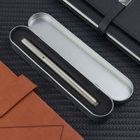 Stylo bille de luxe sportif à double tête 2-en-1, technologie de pointe, 0,5 mm, métal gris anthracite, logo personnalisé, cadeau d'entreprise, gravure