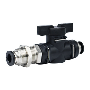 Válvula de Bola Manual BM-4 Doméstica de 1/4 Pulgada, Conector Neumático Rápido de Dos Vías para Gas a Temperatura Normal - Product Image 1