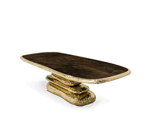 Juego de Comedor de Cobre de Lujo, Diseño Italiano Moderno, Dorado, 6 Sillas, Mesa de Comedor de Lujo, DV-STONEHENGE-02-BOCAS Luxur - Product Image 2