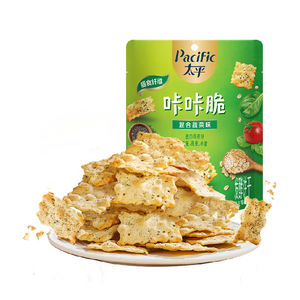 Wholesale Exotic Biscuits Tomato Basil Flavor/black <strong>Truffle</strong> Ham Flavor Dual Flavored Soda Crackers 50g/bag - Product Image 2