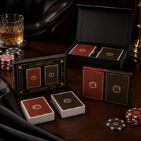 Boîte cadeau de cartes à jouer en papier personnalisées de luxe avec des cartes de poker écologiques, durables, imperméables, 52+2 cartes, design magnétique rigide