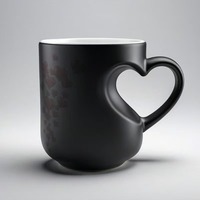 Tasses magiques en porcelaine personnalisées, cadeaux pour la fête des pères, impression de logo, tasses en céramique pour couple, tasse à café changeante de couleur