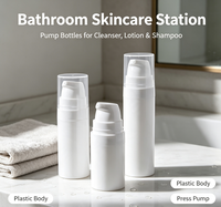 Bouteilles Pompe Airless en Plastique 15ml 30ml 50ml en Gros pour Emballage Cosmétique : Soin de la Peau, Essence, Émulsion, Liquide Isolant, Fond de Teint