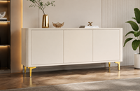 Pieds de meubles en métal de bonne qualité pour lits, canapés, armoires, tables - Quincaillerie en fer durable, design moderne Trident, personnalisable, utilisation multi-espaces