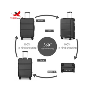 Quà Tặng Tùy Chỉnh Du Lịch Xe Đẩy Hành Lý 4 Bánh Xe ABS Xe Đẩy Trường Hợp Hành Lý Đặt Con Lăn Vali Du Lịch Vali Bộ - Product Image 4