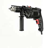 Perceuse à percussion électrique filaire de qualité industrielle 10 mm et ensemble de perceuse sur colonne 710 W avec accessoires pour travaux de construction