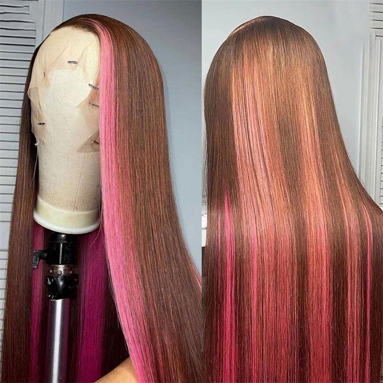 Piano color human hair wig