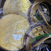 Chapeau à pointes de carnaval en diamants pailletés pour le Mardi Gras de la Nouvelle-Orléans Chapeau d'équitation du festival de l'homme brûlant Chapeau de capitaine clouté en strass