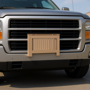 Cache-radiateur marron 44,09 x 7,48 x 32,09 pouces en plastique avec grille de ventilation pour l'extérieur du véhicule - Product Image 2