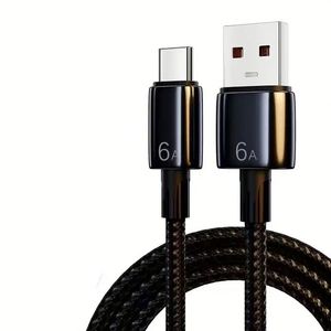 <b>Type</b>-<b>C</b> USB 6A Quick Charge <b>Cable</b> PVC Jacketed <b>Fast</b> <b>Charging</b> Data Charger for Phone Computer Tablet-USBC Wire - Product Image 2