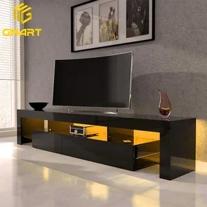 Gmart 2022 New Stainless Steel Decorative Cabinet Wooden Designs Television Showcase TV Cabinet TV Stands Console Wall Mounted