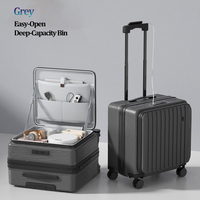 Nouvelle valise à roulettes légère et compacte à ouverture latérale 2027, valise à roulettes de 20 pouces, valise à roulettes de cabine