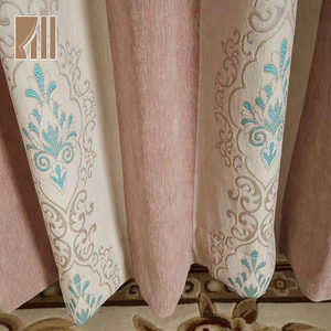 High Quality Custom <strong>Turkey</strong> Style Floral Designs 100% Polyester pink <strong>Curtains</strong> - Product Image 5