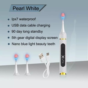 Rechargeable Ultrasonic Toothbrush Blue/Red Led Ultra Wireless Smart Sonic Toothbrush With LCD Display <b>Screen</b> - Product Image 5