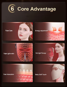 Masque facial lumineux LED avec logo personnalisé, masque rouge et luminothérapie LED, masque facial LED - Product Image 2