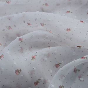 Squisito tessuto <span class=keywords><strong>Chiffon</strong></span> floreale in <span class=keywords><strong>Chiffon</strong></span> stampato tessuto con filo di fiori tinto primavera ed estate tessuto vestito - Product Image 6