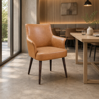 Chaise de salle à manger moderne à dossier haut capitonné, structure en acier, revêtement en similicuir imperméable PU ou velours, pour la maison ou l'hôtel