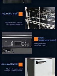 Siêu thị hiển thị mát với cửa kính tủ lạnh hiển thị để bán Thiết bị làm lạnh cần thiết - Product Image 3