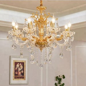 De china moderno claro al por mayor nuevo diseño de moda de lujo flor cristal candelabro de cristal - Product Image 1