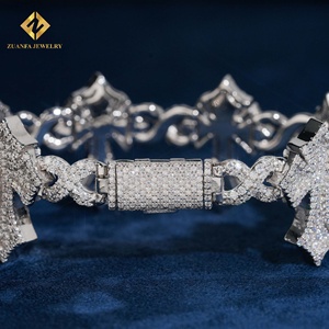 Pulsera de Diamantes Cultivados en Laboratorio ZUANFA, Chapada en Oro Blanco y Rodio, Certificada por IGI, Lujosa, Unisex, para Uso Diario - Product Image 6