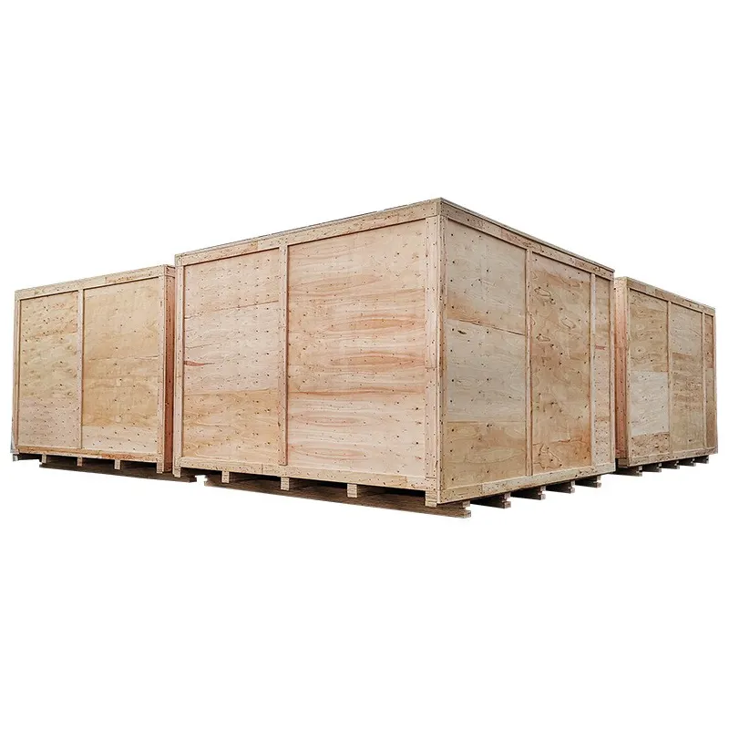 Grande boîte en bois robuste de transport en contreplaqué accessoires de machines automobiles conteneur en bois d'exportation de marchandises lourdes