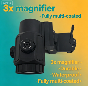 Mira de Punto Rojo <span class=keywords><strong>3X</strong></span> G43, Accesorio Óptico, Lupa de Aleación de Aluminio con Soporte de 20 mm para Entrenamiento al Aire Libre y Caza - Product Image 3