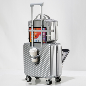 Valise de voyage unisexe en ABS avec <span class=keywords><strong>roulettes</strong></span> pivotantes pour ordinateur portable, bagage <span class=keywords><strong>cabine</strong></span> à <span class=keywords><strong>roulettes</strong></span> - Product Image 3