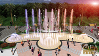 Buenos precios fuente de agua música de baile de acero inoxidable al aire libre