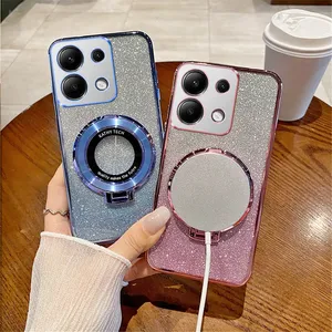 Glitter placcato staffa magnetica custodia per Samsung Galaxy A16 A06 A55 A15 A25 A35 A05 A05S A54 A24 A34 A14 A04 supporto <span class=keywords><strong>Cover</strong></span> morbida - Product Image 6