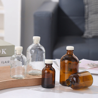 Vente en gros de flacons vides en verre pour aromathérapie flacons de diffuseur de roseau en ambre transparent 30ml 50ml 100ml contenants de diffuseurs de luxe