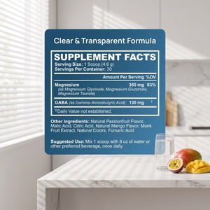 Suplemento de Magnesio en Polvo de Marca Privada, 350 mg, Mezcla de Glicinato, Gluconato y Taurato, Sin GMO, Mezcla <span class=keywords><strong>para</strong></span> Bebida <span class=keywords><strong>que</strong></span> Favorece el Sueño <span class=keywords><strong>para</strong></span> Adultos - Product Image 5
