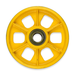 Roues de guidage d'ascenseur KONE 420x6x8 en fonte, roues de contre-câble pour le bas de cabine d'ascenseur - Product Image 2