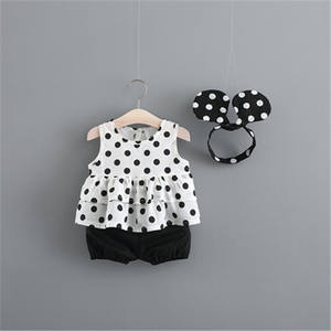 Vente en gros de vêtements pour filles et enfants, ensemble bandeau et t-shirt pour bébés, boutique en ligne de gros de Bursa, Thaïlande, Bangkok - Product Image 2