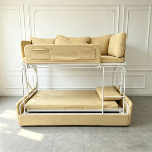 Sofá Cama Convertible Moderno con Estructura Metálica Reforzada, Ahorra Espacio, con Escalera, para Sala de Estar, Apartamento, Plegable - Product Image 5