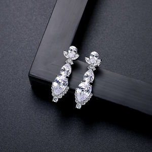 LUOTEEMI — boucle d'oreille en cristal zircon, pour femme, haute qualité, en forme de larme - Product Image 4