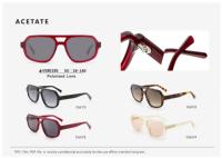 Lunettes de soleil classiques style pilote, monture en acétate surdimensionnée à double pont, pour hommes et femmes