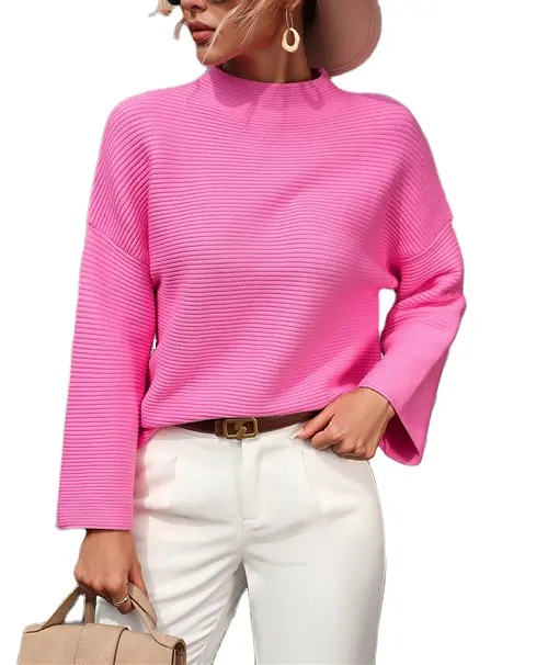 Женский вязаный пуловер большого размера с длинным рукавом, зимний мешковатый свитер, джемпер, топы, мягкий свитер