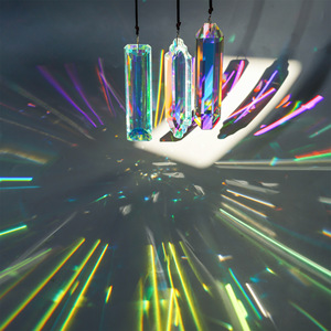 Pendentif Prisme Hexagonal Suspendu 120mm Couleurs AB Certifié CE Attrape-soleil en Cristal pour Décoration d'Intérieur et Artisanat - Product Image 2