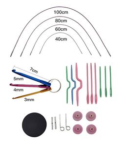 13 pares de juegos de agujas de tejer redondas de aluminio intercambiables, simples, portátiles, duraderas y ecológicas KD053 - Product Image 5